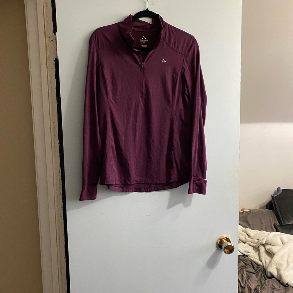 Paradox Long Sleeve Half-Zip Top in Plum